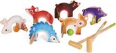 Forest Animals Croquet Wood Game - Outdoor Game for Children Age 3+ J03207 Multicolored
