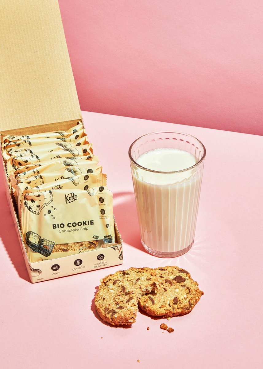 Goedkoopste KoRo | Bio vegan chocolate chip cookie 12 x 50 g