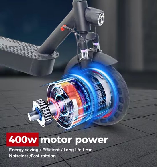 MAXWHEEL - E9PRO - Electrische step - Motor 400 KW - Snelheid tot 25 km per uur - Bereik tot 30 km - MAX Load 120 kg - APP Bedienbaar - Inklapbaar - Knipperlichten - Led verlichting voor - Led verlichting achter