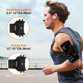 Gsm-armband joggen, 360 ° draaibare afneembare mobiele telefoonhoes joggen universele telefoonhouder 4 ''-6,5" sportarmband mobiele telefoon lopen wandelen klimmen fitness