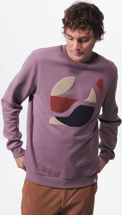 Sissy-Boy - Paarse sweater met badstof print