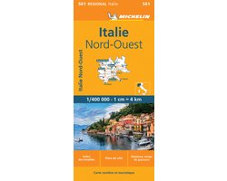 Italie Nord-Ouest 11561 carte 'regional' Michelin kaart
