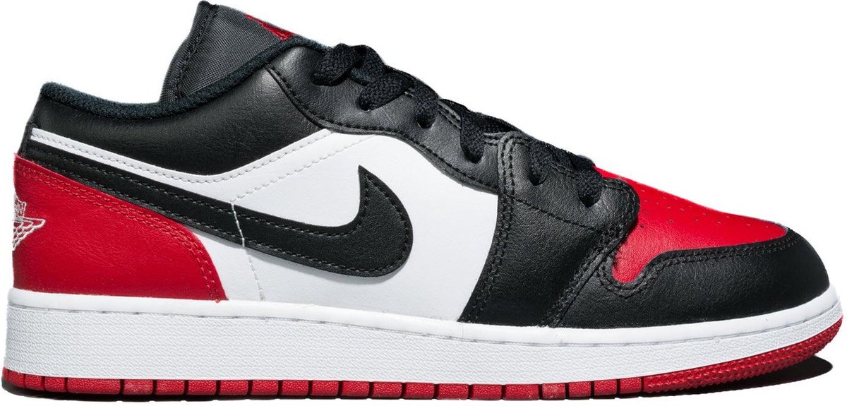 Nike Air Jordan 1 Low GS ‘Bred Toe’ Sneakers Unisex 161 Zwart