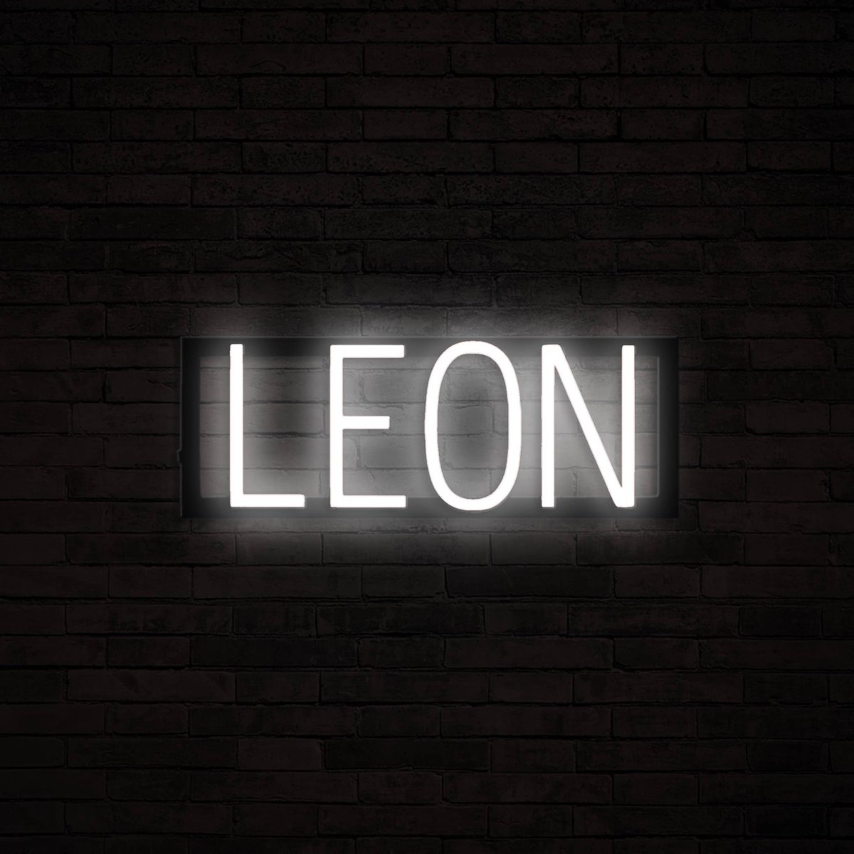 LEON - Neon LED Lamp Kinderkamer | SpellBrite | 41,24 x 16 cm | 6 Dimstanden & 8 Lichtanim