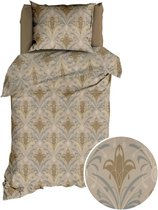 Satin d'Or Belgravia Dekbedovertrek - Eenpersoons - 140x200/220 cm - Beige/Grijs