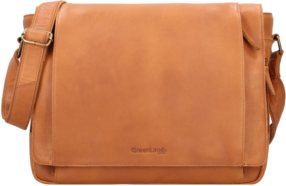 Greenland Nature Nature Messenger Leer 39 cm Laptopcompartiment - braun