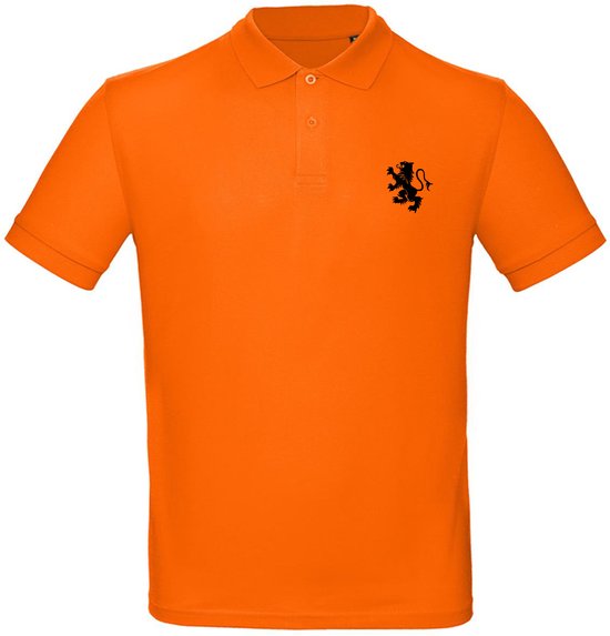 Cadeautip! Polo shirt WK voetbal met Nederlandse vlag | Oranje Polo | EK Polo | Unisex Polo met witte bedrukking | Oranje polo met bedrukking | Maat XXL