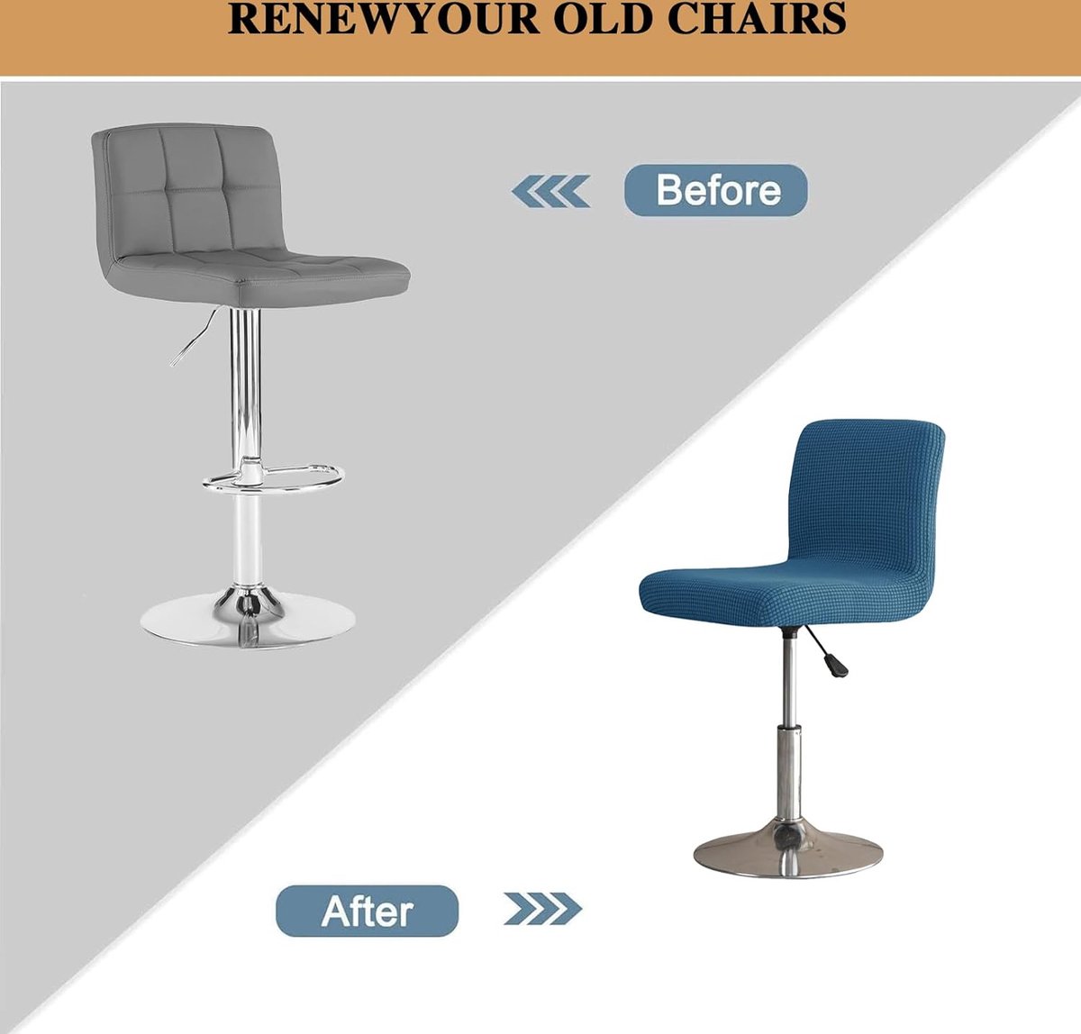 Housse Pour Tabouret De Bar Lot De 4 Housses De Tabouret De Bar En Velours Extensible, Amovibles Et Lavables Pour Chaises De Bar, Pour Salle à Manger, Café, Noir Housse Pour Tabouret