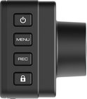 Zijkant van de Kenwood DRV-A310W dashcam met bedieningsknoppen.