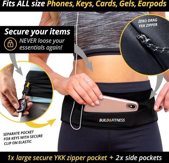 Ceinture De Course étanche - Sac Banane Running Avec Porte Téléphone Et Nutrition