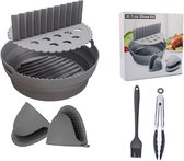 Airfryer siliconen bakje - Airfryer accessoires - Vaatwasser veilig - BPA-vrij - Grijs