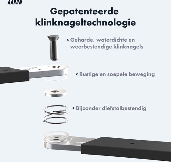 FoldyLock Elite vouwfietsslot, gepatenteerd, strak, hoge veiligheid, veilig gouden fietsslot, zware anti-diefstal, slimme beveiligde beveiliging met sleutels en framehouder voor elektrische fietsen en