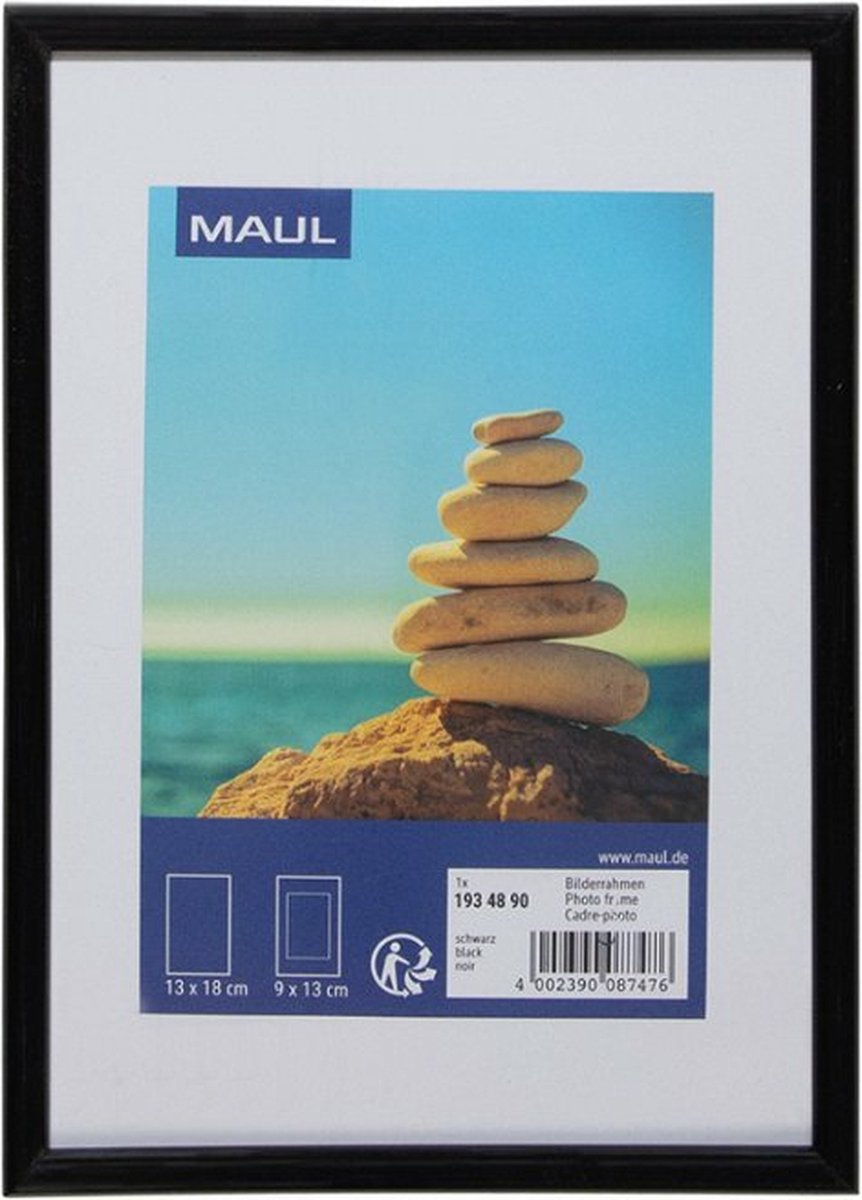 MAULart fotolijst | kunststof frame | ft 13 x 18 cm | zwart