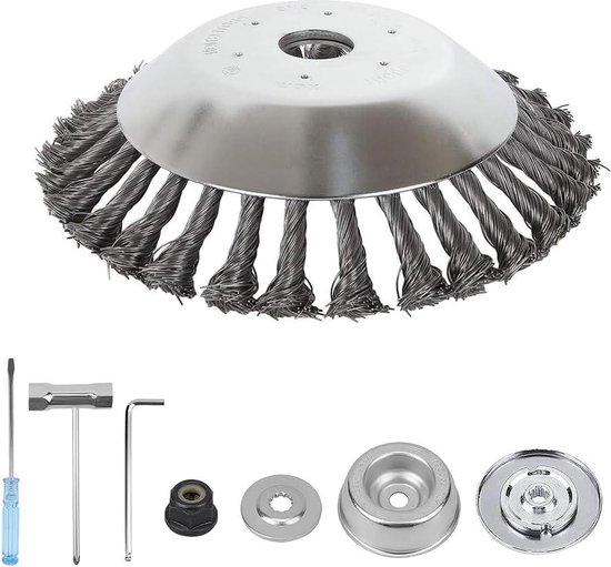 Brosse Débroussailleuse Métal 6 Pouces - Pour Désherbage, Nettoyage Rouille, Compatible Tondeuses - 5