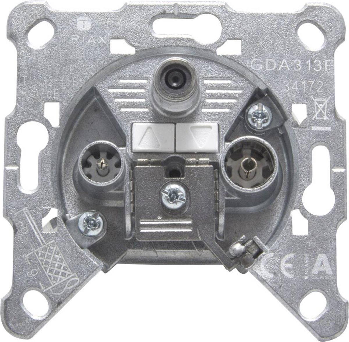 Triax GDA 313 Antennedoos Satelliet, TV, FM Inbouw (in muur) Doorvoerdoos