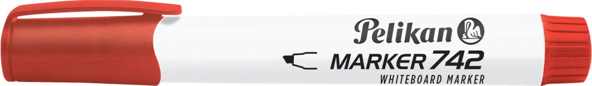 Pelikan 742 markeerstift 10 stuk(s) Beitelvormige punt Rood