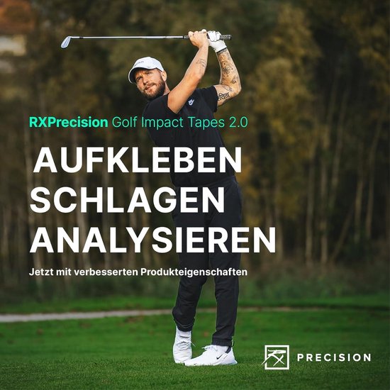 250 Golf Impact Tape/label voor ijzersrackers en houtsoorten - Sweet Spot vliegtrainer - RX PRECISION van RX PRECISION — afbeelding 4