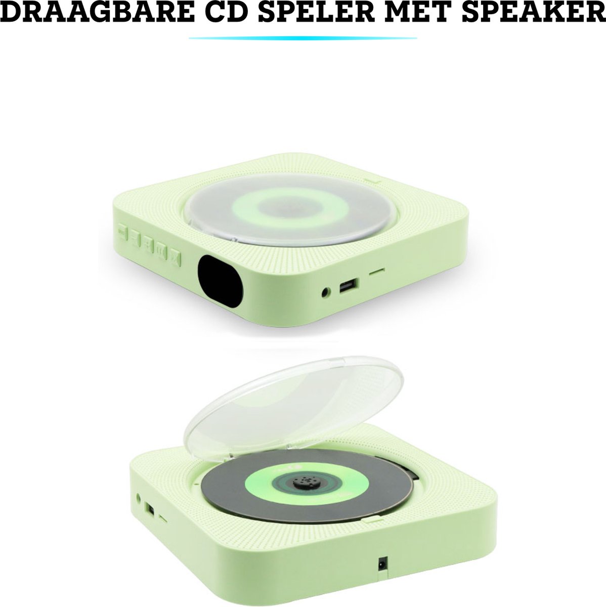 Witte Eu Plugportable Cd-speler Surround Speaker Stereo Led Scherm Muur Monteerbare Schijf Muziekspeler Met Ir Afstandsbediening Fm Radio
