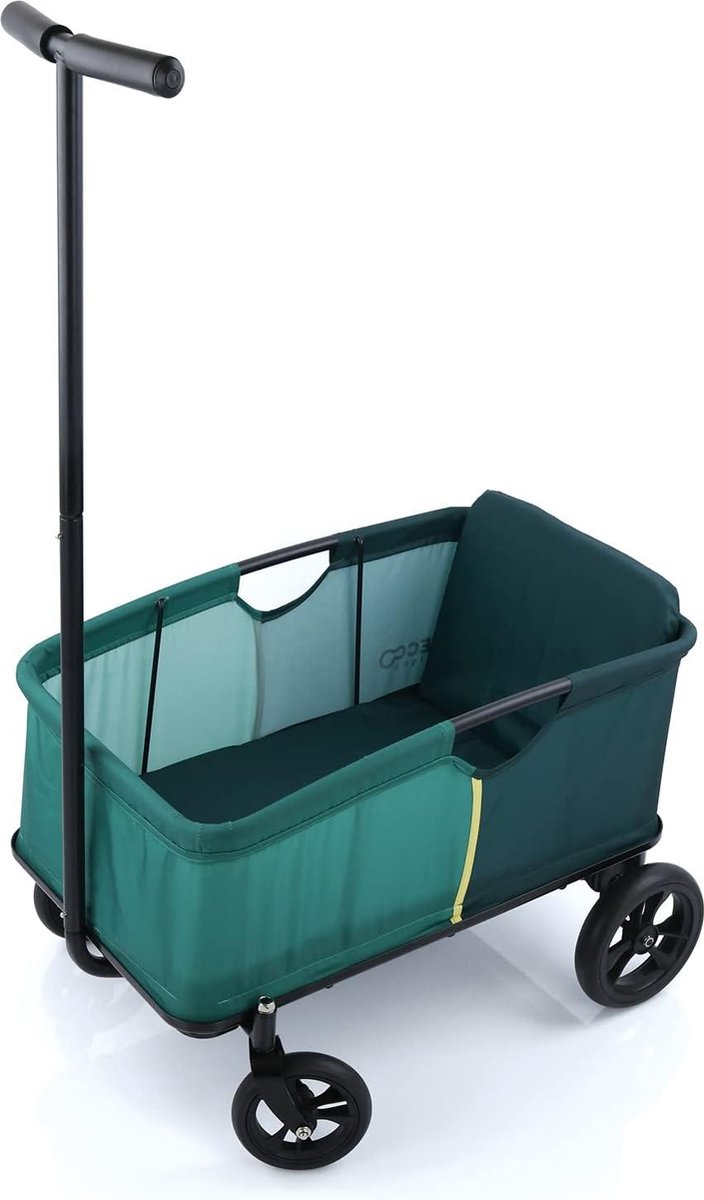 Bolderwagen Eco Light Stabiel met Zitkussen voor 1 Kind Inklapbaar - Belastbaar tot 50 kg - Groen Grote handwagen — afbeelding 3
