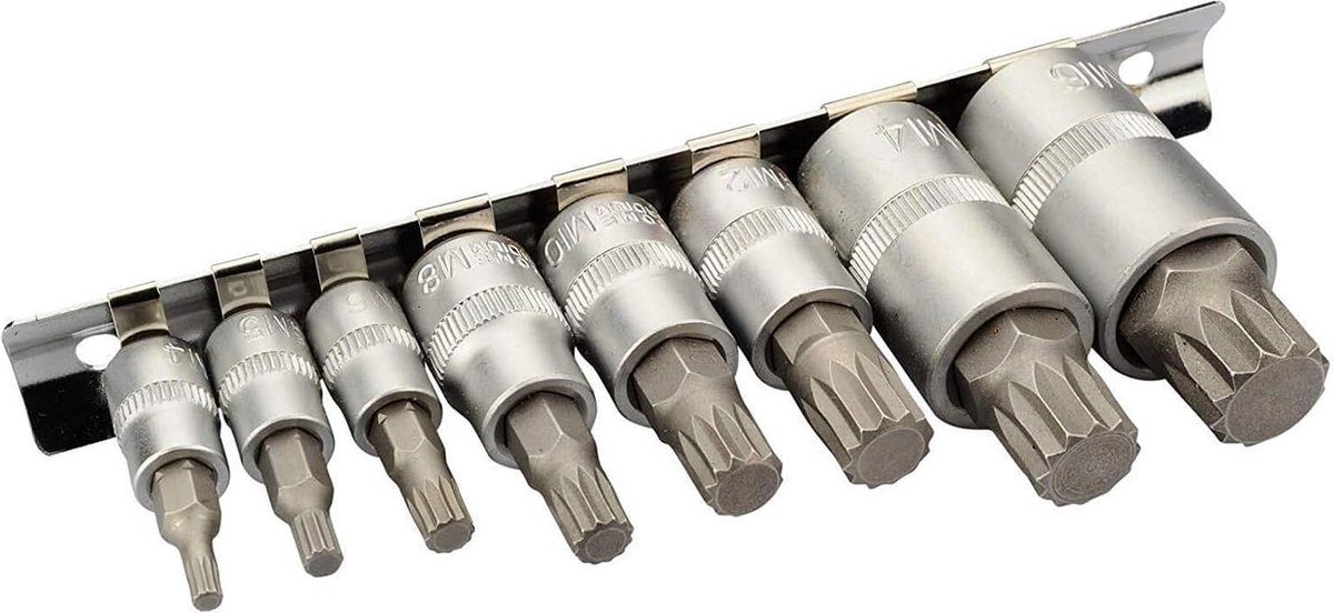BGS Dopsleutelbitset 1/2 inbus, torx en spline (voor XZN) met kogelkop