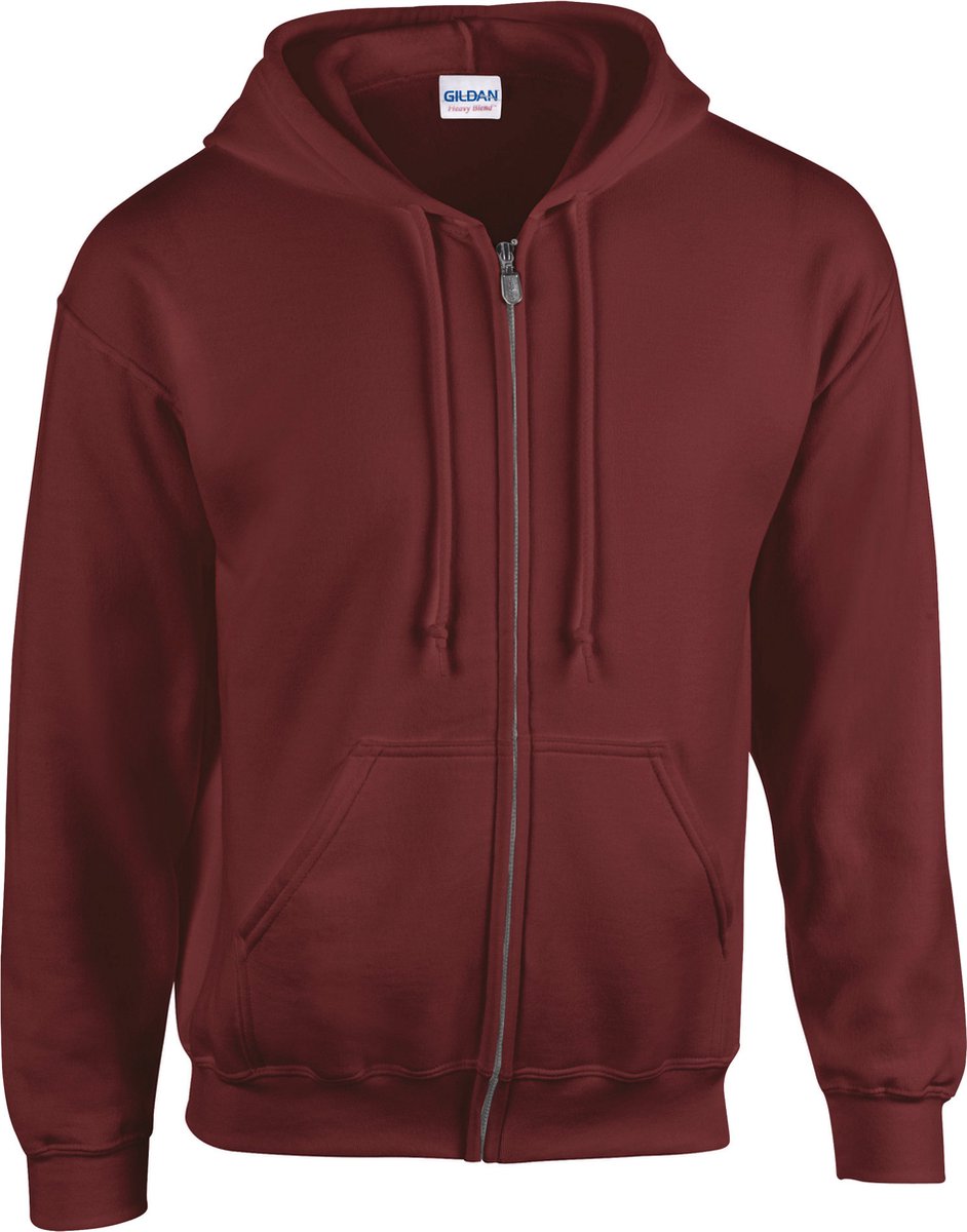 Gildan Heavy Blend™ Adult Full Zip Hooded Sweatshirt GI18600 - Maroon - M