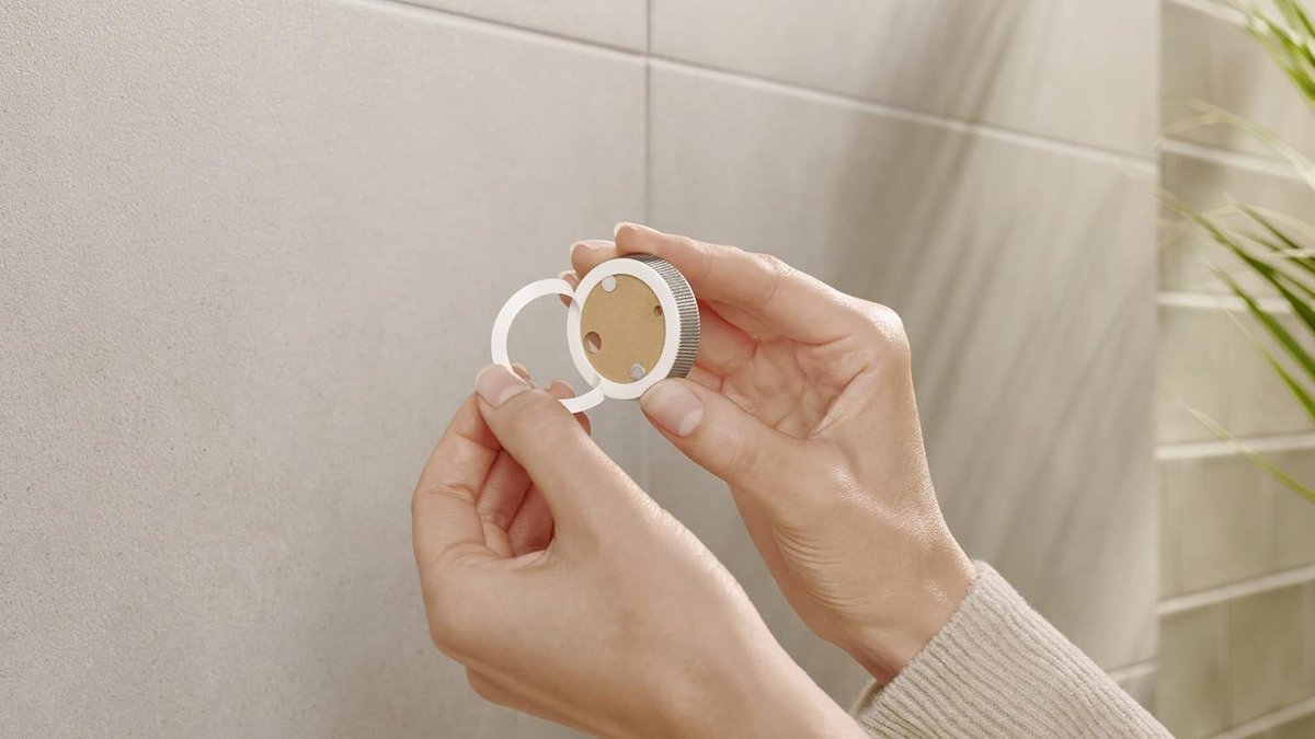 MOON Toiletpapierhouder Geborsteld Brons - Zelfklevende Rolhouder Geen Deksel