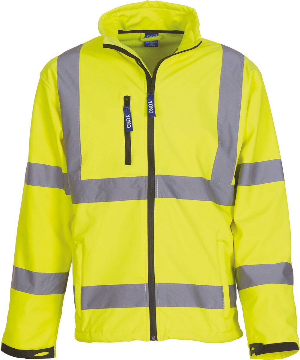 Yoko Signalisatie jack van softshell YHVK09 Hi Vis Geel