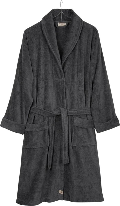 Walra Badjas Casual Robe - L/XL - 100% Katoen (BCI) - Antraciet