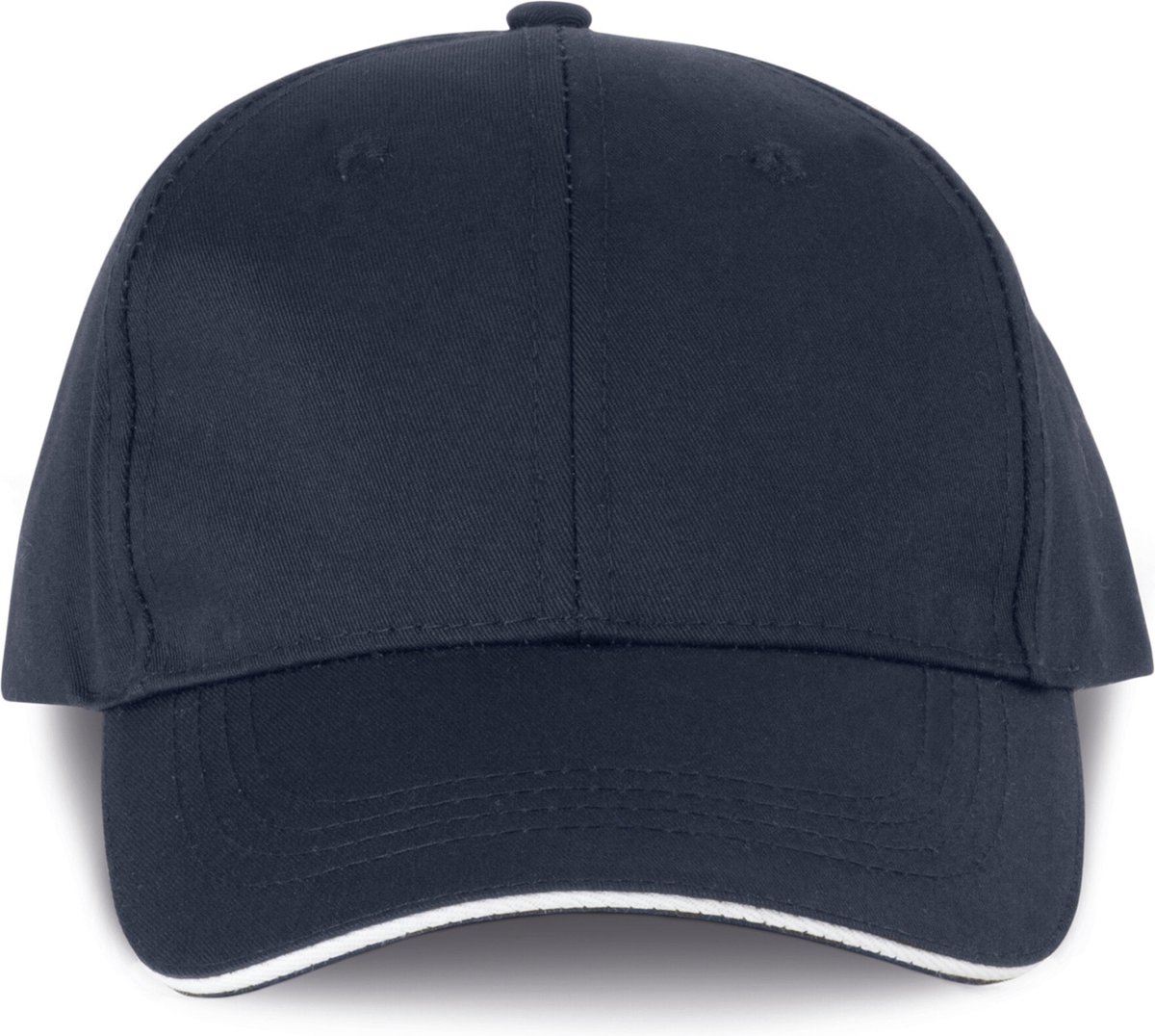 WK. Designed To Work Contrasterende sandwichpet 6 panelen Oeko-Tex WKP145 - Navy / White - One size