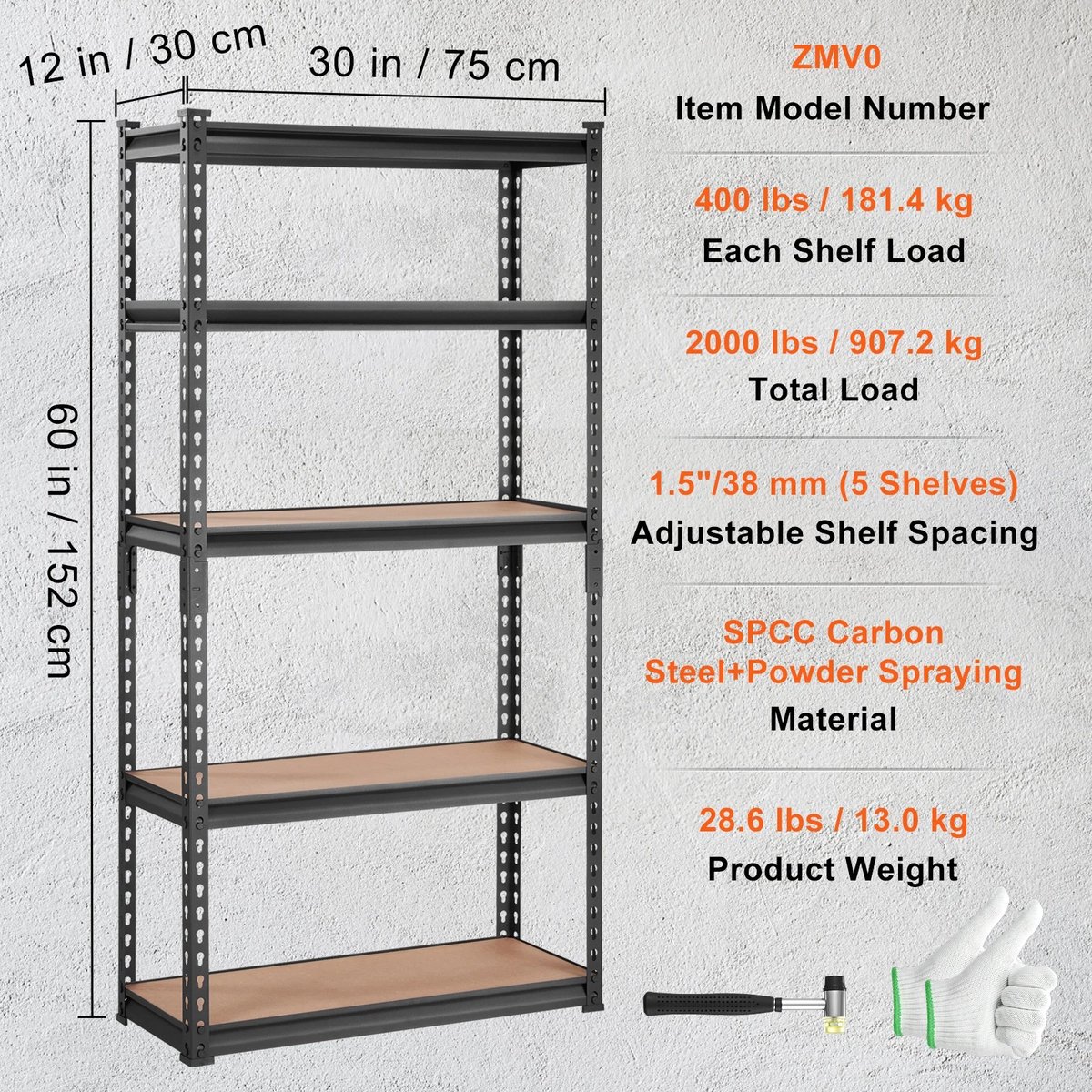 Étagère Supplémentaire Pour établis S-Rax – 150 X 60 Cm, 300 Kg, Acier Bleu, Monstershop 213783