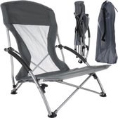 Bol.com Trizand Opvouwbare Stoel - Comfortabele en Draagbare Campingstoel Grijs aanbieding