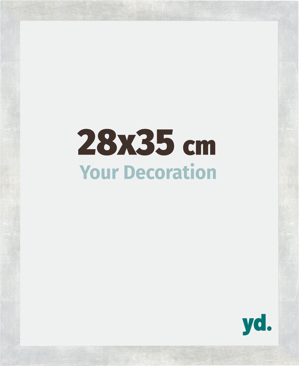 yd. Your Decoration - Fotolijst 28x35 cm - MDF - Zilver Glanzend Vintage - Mura