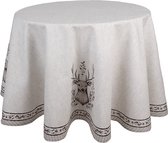 Clayre & Eef Nappe Ø 170 cm Beige Coton Rond Cerf Nappes de table