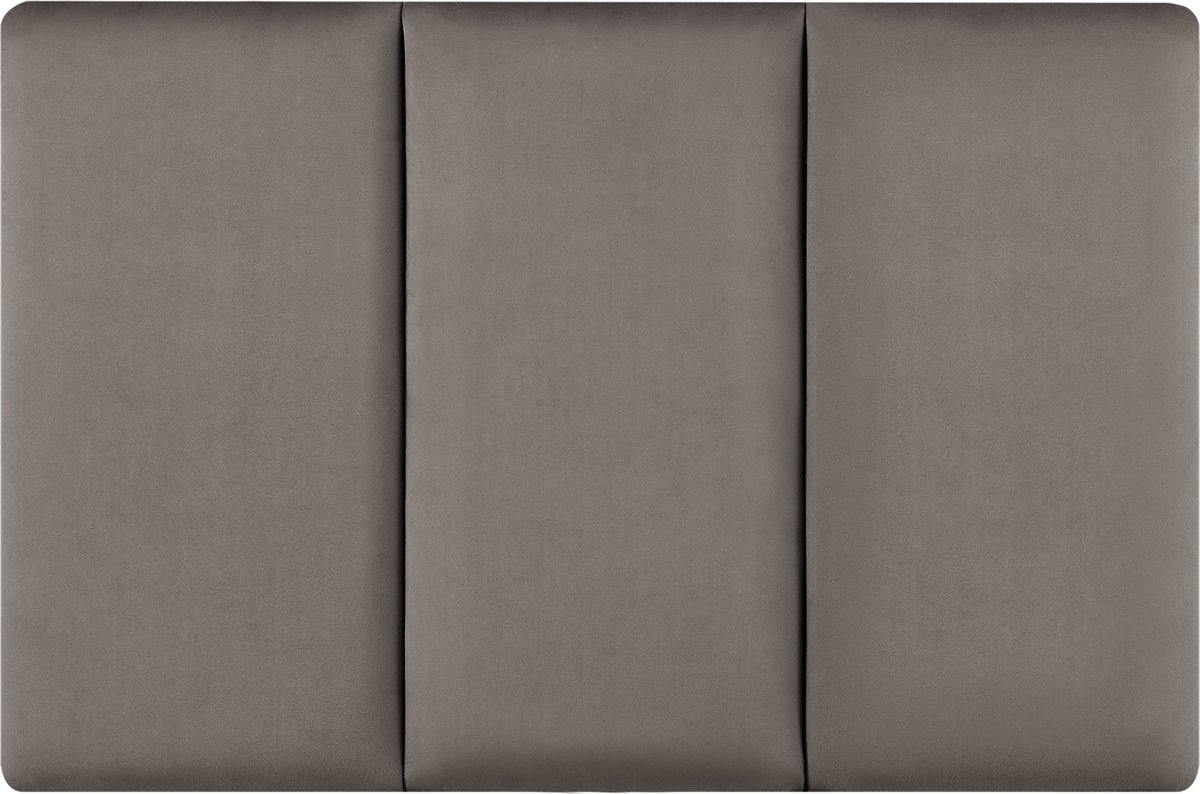 Gestoffeerde wandpanelen Carpino set van 3 fluweel 60x30 cm donkergrijs [neu.haus]