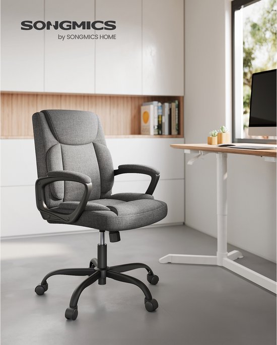Chaise de bureau - Fauteuil de direction - Avec fonction berçante - Grijs