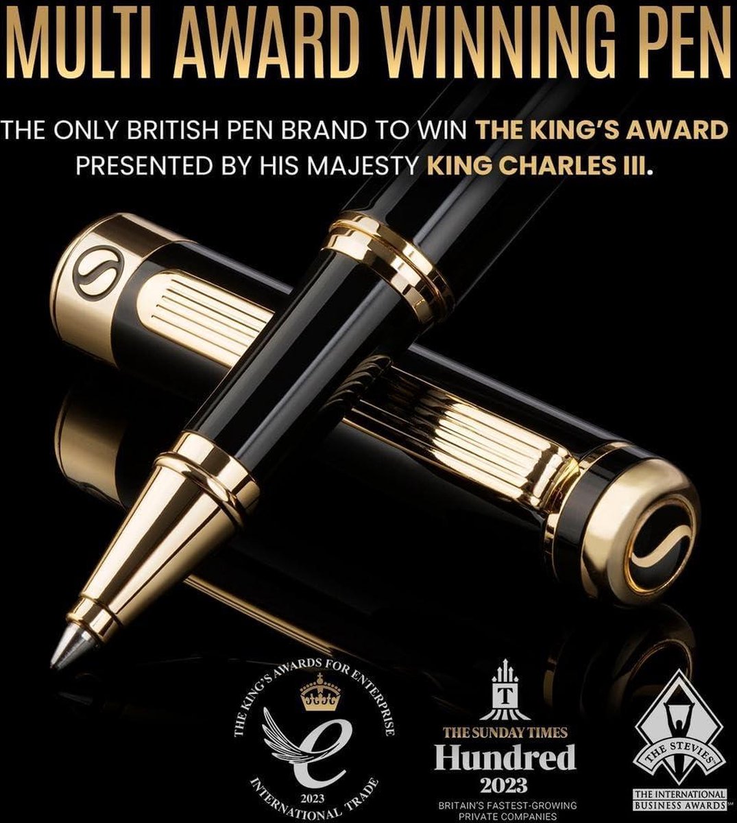 Luxe Rollerball Pen, 24K Gouden Afwerking, Edele en Elegante