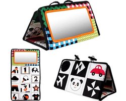 Baby Speelgoed 0 Maanden - Baby Speelgoed 1 jaar - Baby Speelgoed 1 Jaar Jongens - Baby Speelgoed Meisjes - Baby Speelgoed Meisje - Opvouwbare Vloerspiegel - Montessori Baby - Montessori Ontwikkeling Kruip Speelgoed - Babycadeau.- KerstCadeau