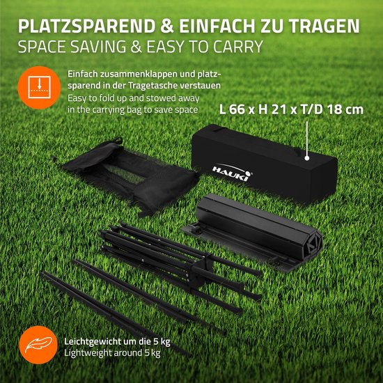 Kampeertafel 118x55x64,5 cm zwart aluminium Hauki — afbeelding 3