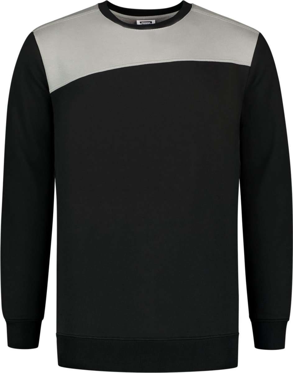 Tricorp 302013 Sweater Bicolor Naden - Zwart/Grijs - M