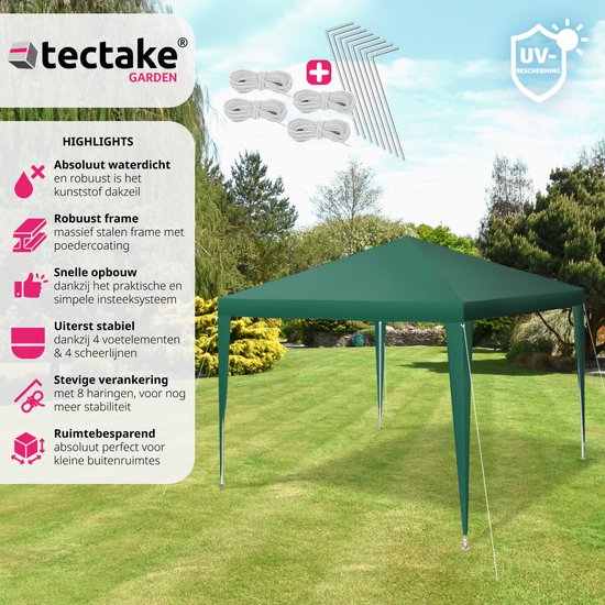 Tonnelle de jardin 3x3m pliable Blanche avec sac de transport FR Tonnelle de jardin 3x3m pliable Blanche avec sac de transport FR
