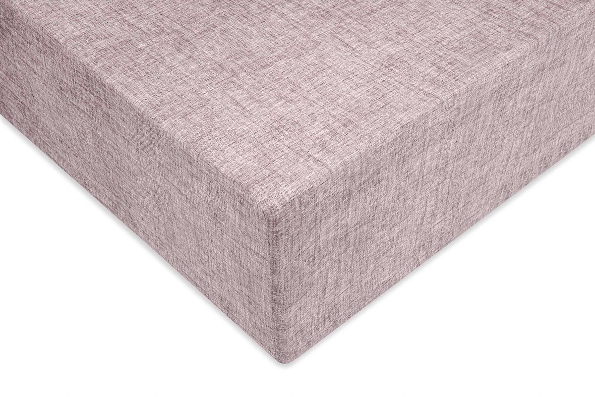 Zohome Lino Hoeslaken - Eenpersoons - Katoen - 90x210-220cm - Paars