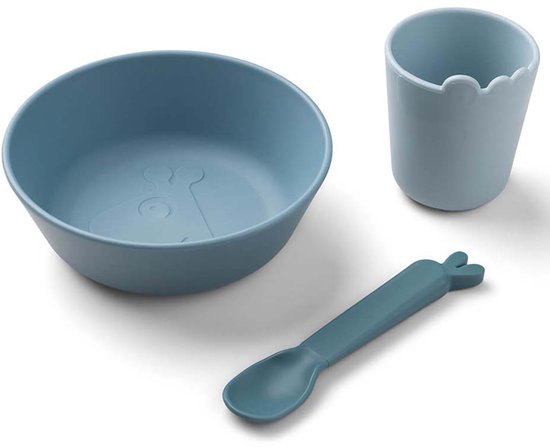 Done By Deer Kiddish First Meal Set Blue van Done by Deer — afbeelding 3