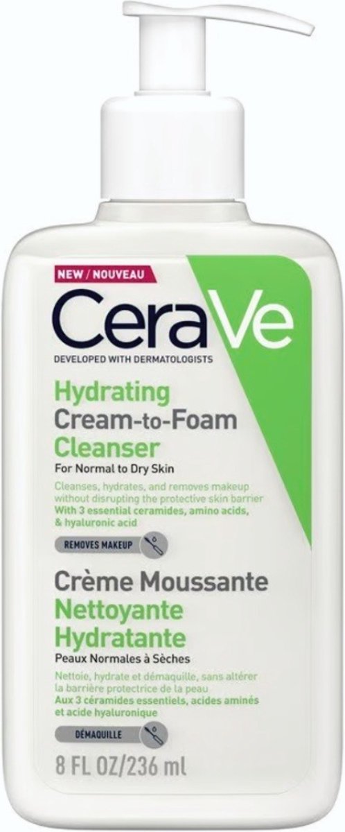 CeraVe Hydrating Cream to Foam 236 ml-cerave 1