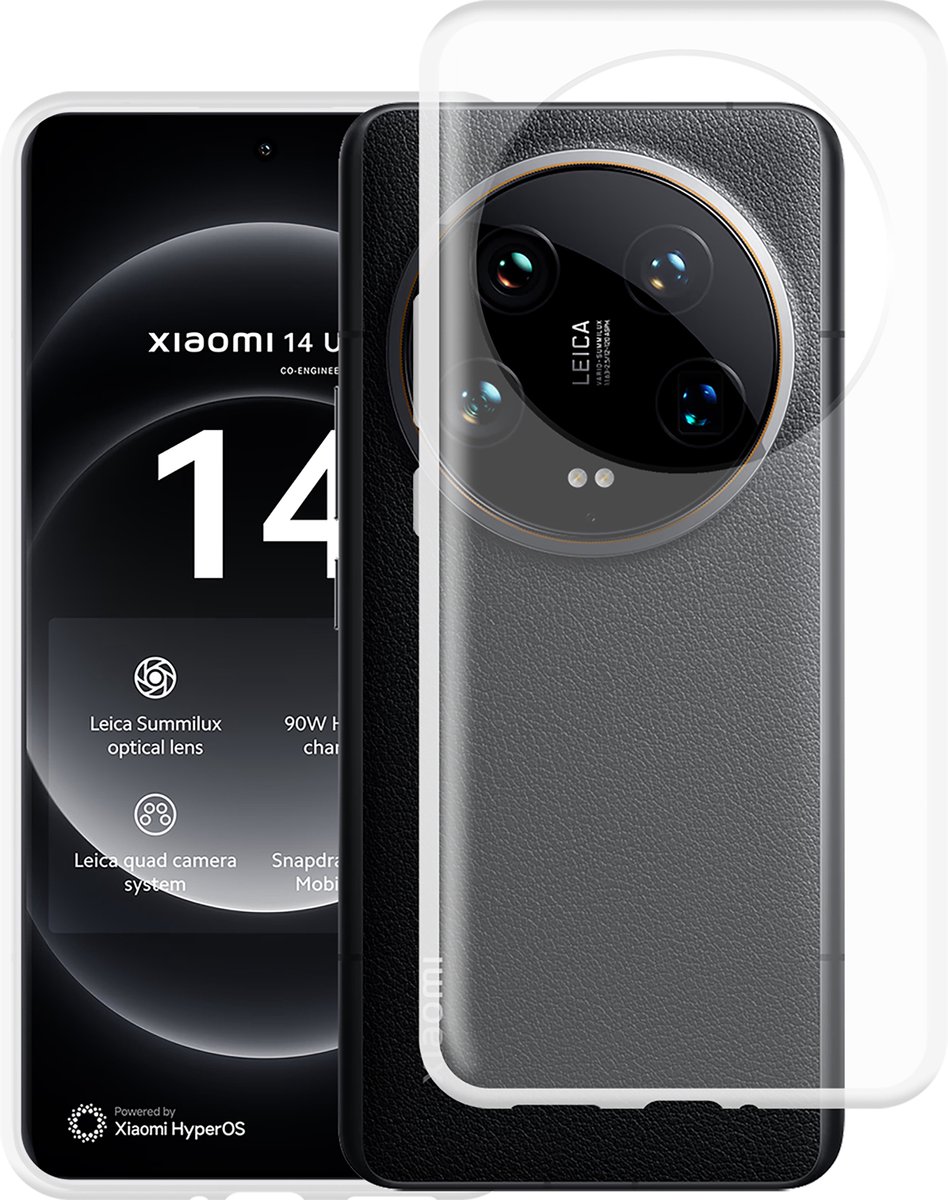Cazy hoesje geschikt voor Xiaomi 14 Ultra Hoesje Siliconen - Flexibele Case - Transparant