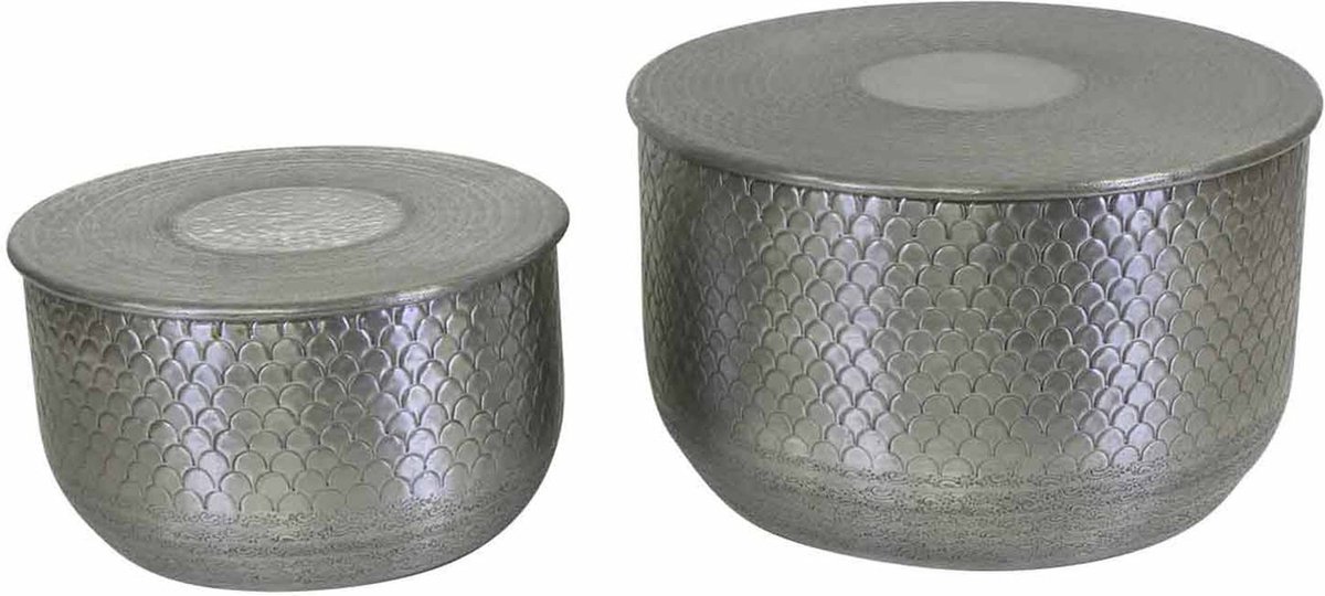 Oosterse bijzettafel Alava zilver