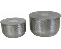 Oosterse bijzettafel Alava zilver
