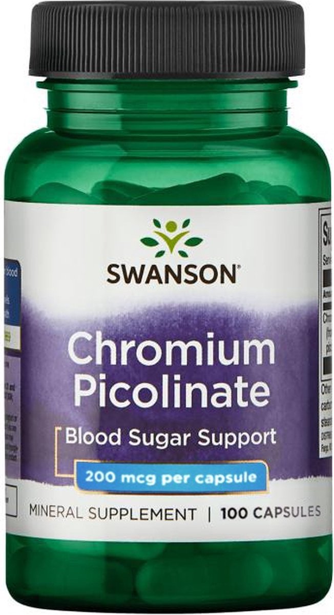 Goedkoopste Chromium Picolinate 200ug - 100 Capsules - Swanson
