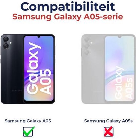 Étui portefeuille adapté pour Samsung Galaxy A05 - Coque arrière avec porte-carte - Étui de téléphone pour carte de débit - Porte-carte à l'arrière - Étui avec aimant pour support de voiture Rose