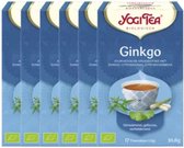 6x Yogi tea Ginkgo Biologisch 17 stuks