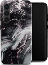 Selencia Hoesje Geschikt voor Samsung Galaxy S24 Hoesje - Selencia Vivid Backcover - Chic Marble Black